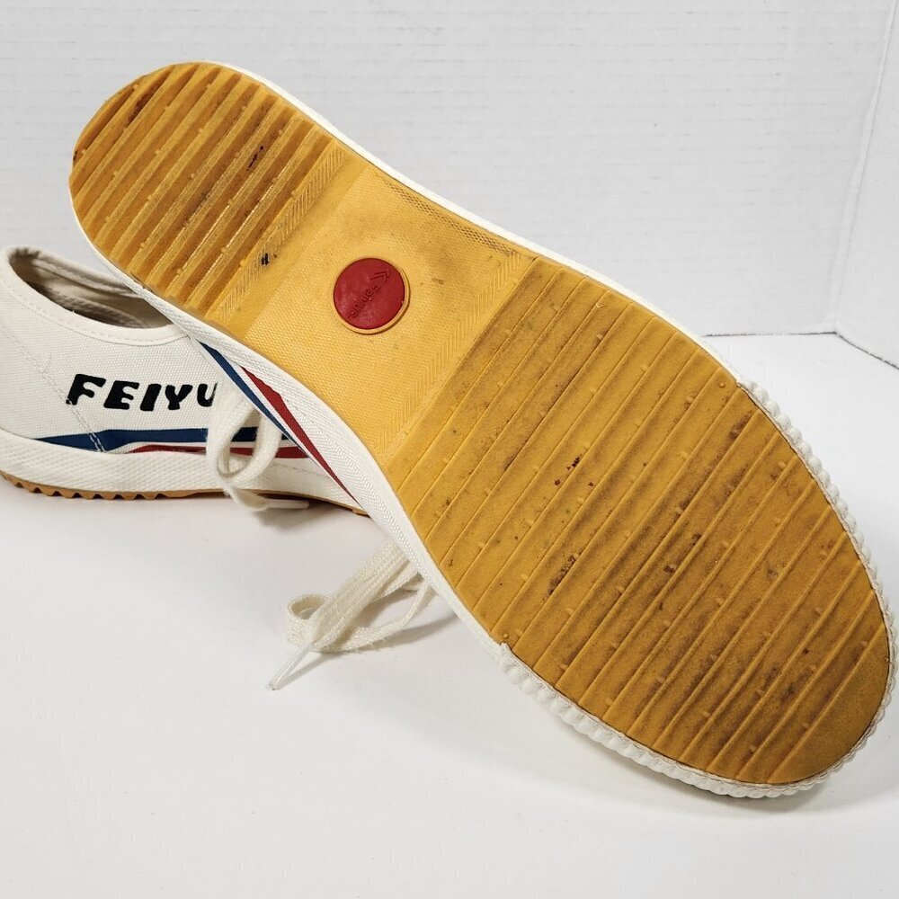Feiyue Canvas Sneakers with Red and Blue Accents Women's Size 12 - Picture 2 of 5